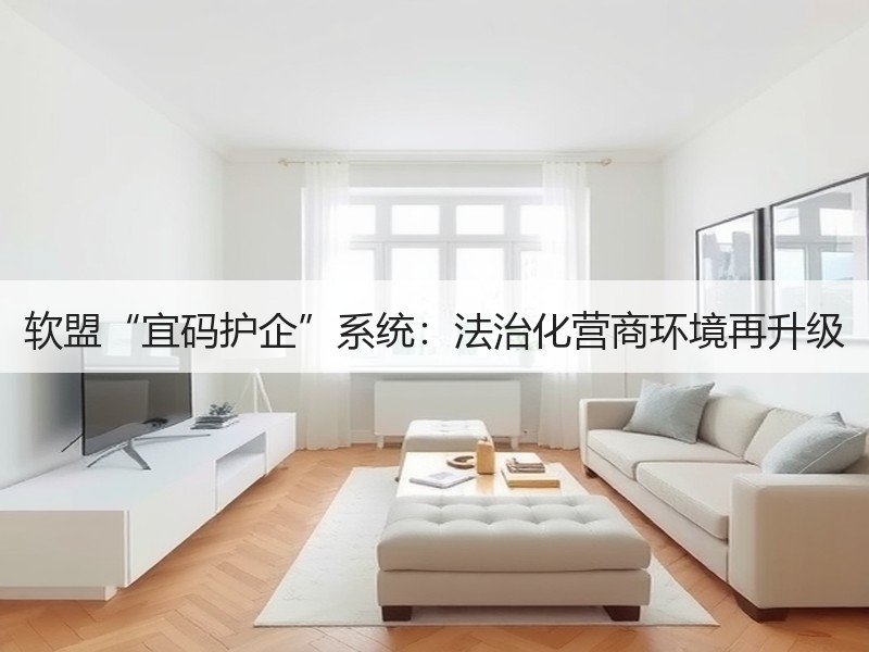 软盟“宜码护企”系统：法治化营商环境再升级