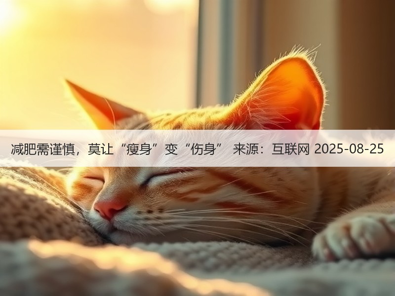 减肥需谨慎，莫让“瘦身”变“伤身”
