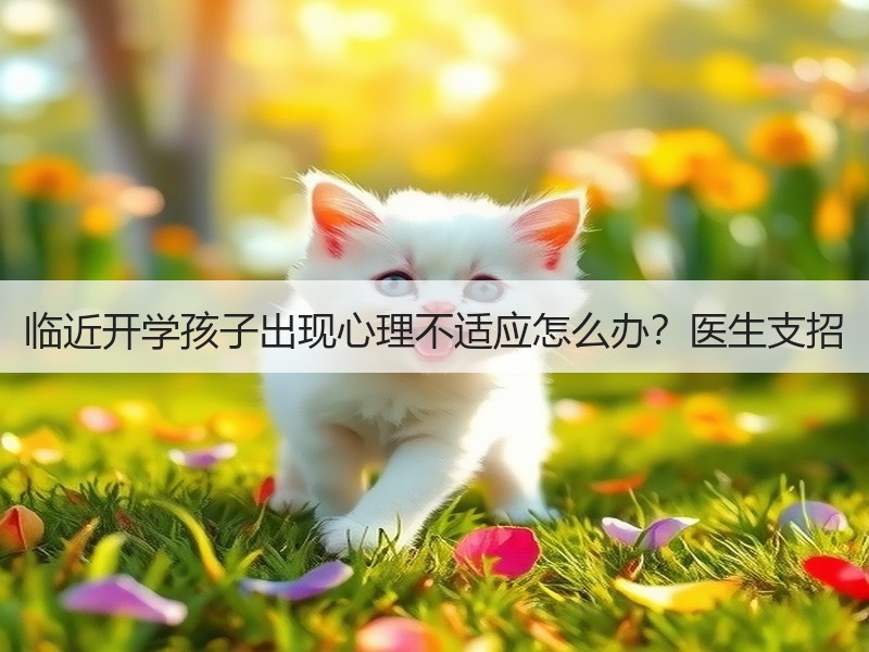 临近开学孩子出现心理不适应怎么办？医生支招