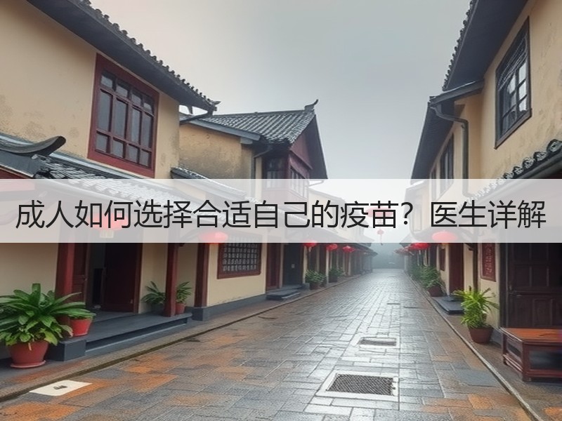 成人如何选择合适自己的疫苗？医生详解