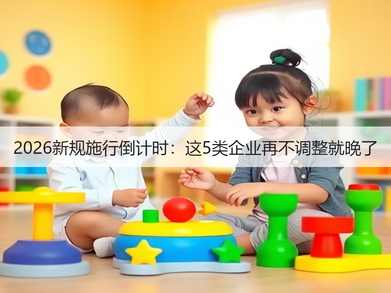 2026新规施行倒计时：这5类企业再不调整就晚了