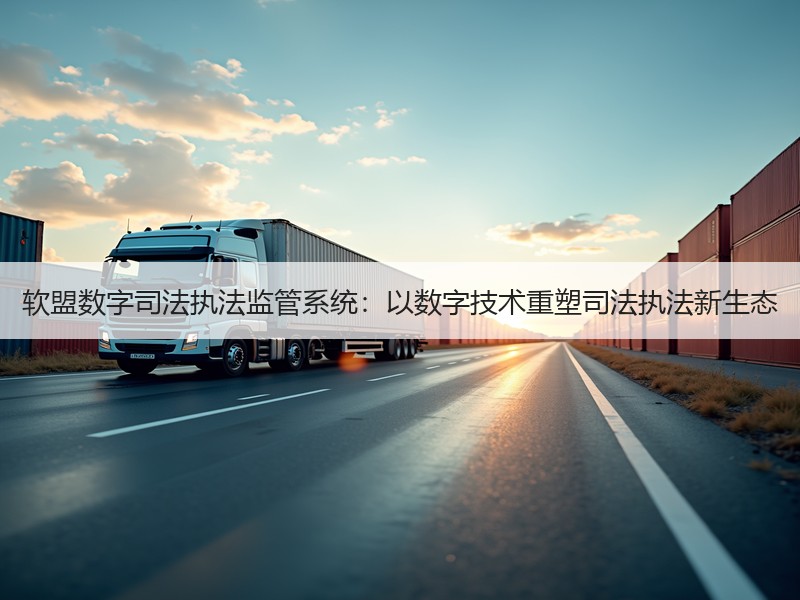 软盟数字司法执法监管系统：以数字技术重塑司法执法新生态