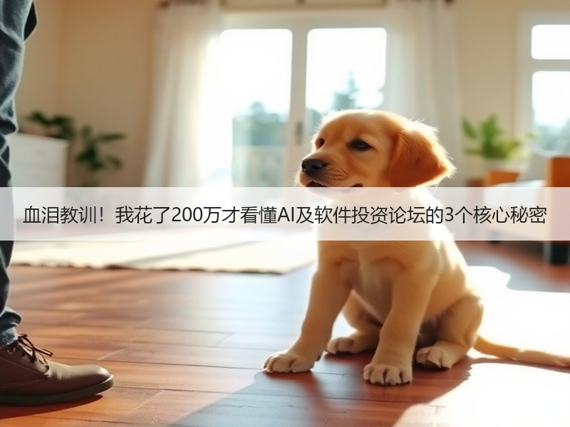 血泪教训！我花了200万才看懂AI及软件投资论坛的3个核心秘密